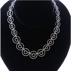 18K White Gold Necklace/Diamond- 5.04ct