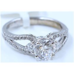 Silver & Cubic Zirconia Ring:2.76ct/Cubic Zirconia:0.37ct