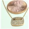 Image 2 : 14K ROSE GOLD PENDANT WITH CHAIN 2.5g/Diamond 0.37ct