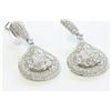 Image 3 : 18K WHITE GOLD DIAMOND EARRING:5.53 GRAMS/DIAMOND:2.26CT