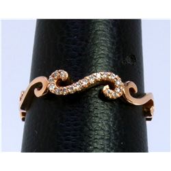 14K ROSE GOLD RING 1.87GRAM DIAMOND 0.06CT