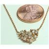 Image 2 : 14K ROSE GOLD PENDANT WITH CHAIN 2.76g/Diamond 0.52ct