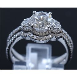 Silver & Cubic Zirconia Ring:1.93gms/Cubic Zirconia:0.40ct/Silver & Cubic Zirconia Band:1.18gmsCubic