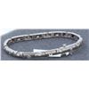 Image 2 : 14K WHITE GOLD DIAMOND BRAC ELET:15.40GRAMS/DIAMOND:1.141CT/#R8012