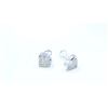 Image 3 : 18K White Gold And Diamond Earring Princess Shape Diamond(invisible Setting)-1.55ct Weight-9.30 Gram