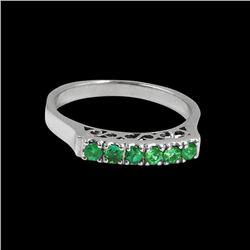 0.10CT NATURAL ALEXANDRITE 14K WHITE GOLD RING