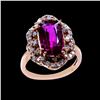 Image 1 : 4.25CT NATURAL RUBELLITE 18K ROSE GOLD  RING