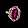 Image 2 : 4.25CT NATURAL RUBELLITE 18K ROSE GOLD  RING
