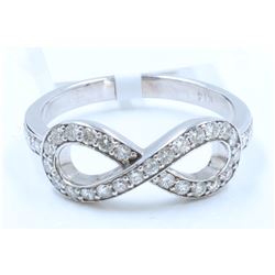 14K WHITE GOLD Diamond ring:3.42 grams1120/DIAMOND:0.48CT/#R8013