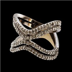 1.08CT NATURAL DIAMOND 14K WHITE GOLD RING