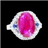 Image 1 : 4.79CT NATURAL RUBY 14K W/G RING
