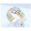 Image 3 : 14K WHITE AND YELLOW GOLD DIAMOND RING:10.44 GRAMS APPROX/DIAMOND:0.5CT