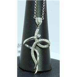 14K WHITE GOLD PENDANT 5.30GRAM  DIAMOND 0.33CT