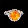 Image 1 : 4.10CT NATURAL SPESSARTITE 14K WHITE GOLD RING
