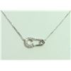 Image 1 : 14K WHITE GOLD PENDANT WITH CHAIN 1.61g/Diamond 0.11ct