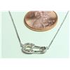 Image 2 : 14K WHITE GOLD PENDANT WITH CHAIN 1.61g/Diamond 0.11ct