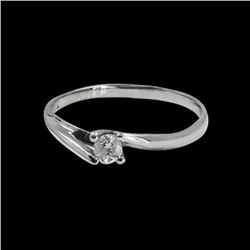 0.13CT NATURAL DIAMOND 14K WHITE GOLD RING