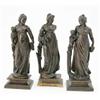 Image 1 : A set of three late 17th/ early 18th century South German limewood carvings of seasons, each of a...