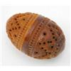 Image 1 : A 19th century coquilla nut egg shaped box, engine turned and pierced with screw-thread join, 2 i...
