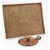 Image 1 : A Keswick School of Industrial Art copper tray, rectangular with embossed stylised decoration, an...