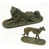 Image 1 : After Emmanuel Fremiet, French early 20th century, A bronze dog, reclining with head raised on ov...