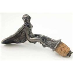 A Charles Sykes 'Spirit of Ecstasy' car mascot, in plated metal made for the Silver Ghost, her wi...
