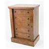 Image 1 : A Victorian miniature walnut Wellington Chest, of five drawers on plinth base with side locking b...