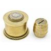 Image 1 : A Victorian brass box, of cylindrical form, the cover applied with a Wedgwood style cameo, rope t...