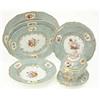 Image 1 : A Victorian bone china 39-piece part dinner service, including five oval serving plates and three...