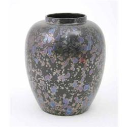 A Poole Pottery Lustre Vase Of Ovoid Shape Streaked With