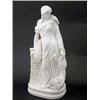 Image 1 : A Victorian biscuit porcelain figure of Ceres, a dove on her shoulder, wreath beside, 13ins...
