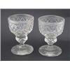 Image 1 : A pair of deeply-cut glass sweetmeat goblets, with faceted stems and cut bases, 6ins...