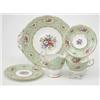 Image 1 : A Queen Anne bone china 19-piece tea set, serving for a 6-place setting, printed with Gainsboroug...