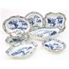 Image 1 : A good 18th century English porcelain 21-piece part dessert service, including oval serving dish,...