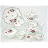 Image 1 : A Victorian bone china 33-piece part tea service, including teapot, milk jug, covered sucrier and...