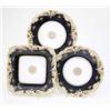 Image 1 : A pair of Copeland's bone china circular dessert plates, with 'jewelled' and gilded rococo border...