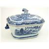 Image 1 : A Chinese Export rabbits head tureen, and cover, with landscape decoration, (restored) 14ins...