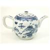 Image 1 : A Chinese blue and white globular teapot, decorated with butterflies and flowers...