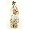 Image 1 : A Japanese Imari figure of a lady, wearing flowing robes painted and gilt with flowers, 18ins...