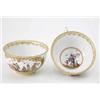 Image 1 : A pair of Meissen teacups probably painted by Metzsch with panels of chinoiserie figures at vario...