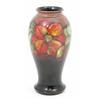 Image 1 : A Walter Moorcroft Flambe Clematis baluster vase, circa 1950, decorated in shades of red, blue, g...