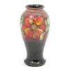 Image 1 : A Walter Moorcroft Flambe Clematis baluster vase, circa 1950, decorated in shades of red, blue, g...