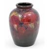 Image 1 : A Moorcroft Flambe leaf and berries vase, with collar rim, circa 1930, decorated with an encircli...