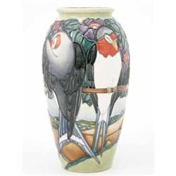 A Moorcroft Limited Edition New Swallows ovoid vase, with everted rim, late 1990's, designed by R...