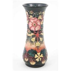 A Moorcroft Oberon vase, with everted rim, mid-late 90's, decorated in shades of pink, green and...