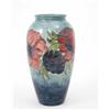 Image 1 : A Walter Moorcroft Limited Edition Anemone ovoid vase, c.1982, decorated in shades of blue, red a...
