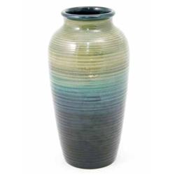 A Moorcroft 'Natural Pottery' vase, with flared rim, circa 1940, crafted with a typical 'ribbed'...