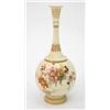 Image 1 : A good Victorian Royal Worcester vase, of globe and shaft form, painted with bright flowers again...