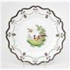 Image 1 : A Royal Worcester plate, painted with exotic birds by George Johnson between printed border of ga...