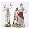 Image 1 : Two Volkstedt, Rudolstadt classical figures, both females, one an artist holding brush, palette a...